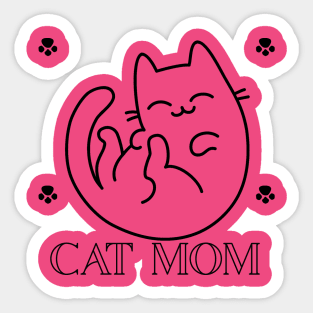 Cat Mom - for great cat parents Sticker